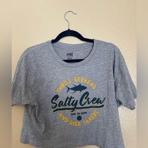 Salty Crew Gray crop Top